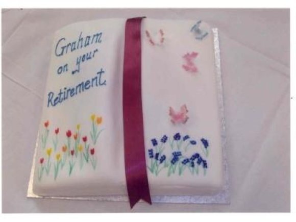 Library - Graham's Retirement Cake