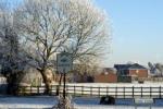 Image: Sapcote sign in winter